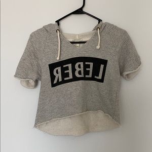 Rebel crop top hoodie